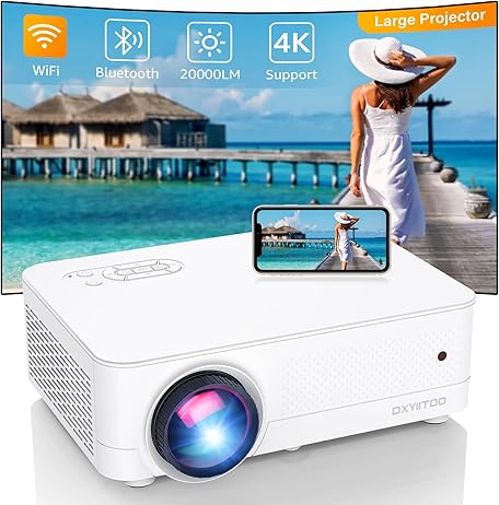 Dxyiitoo S3 Native 1080P Projector with Wi‑Fi & Two‑Way Bluetooth